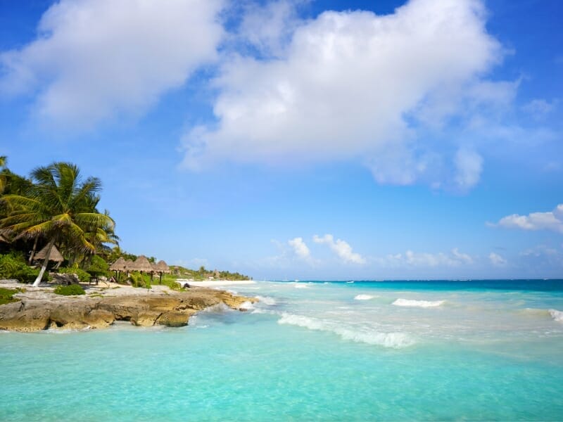 Caribbean beach in Tulum