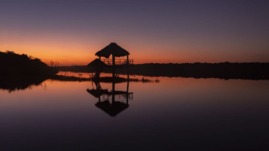 sunrise on a lagoon 