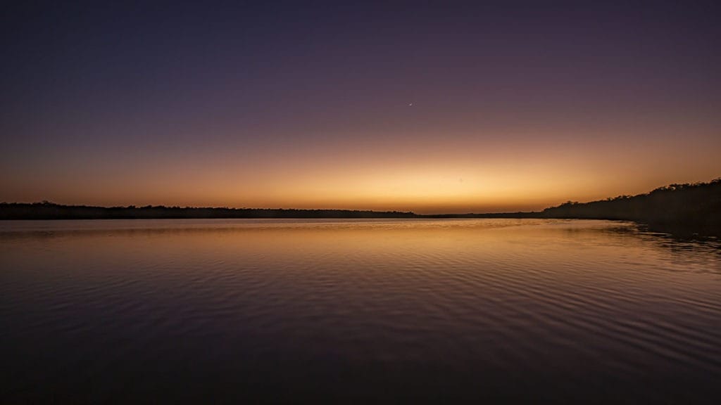 Sunset on a lagoon