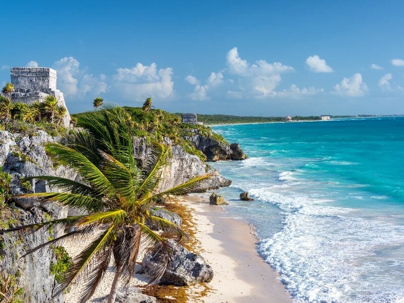 Tulum Mayan Ruins and beach - Weather in Tulum in July