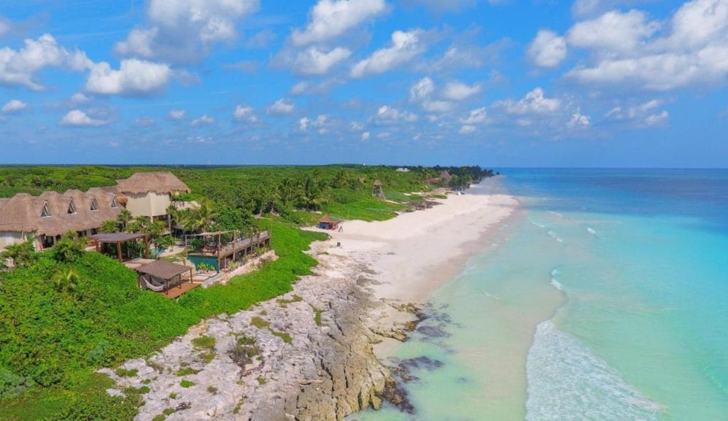Mezzanine Tulum Hotel  aerial view