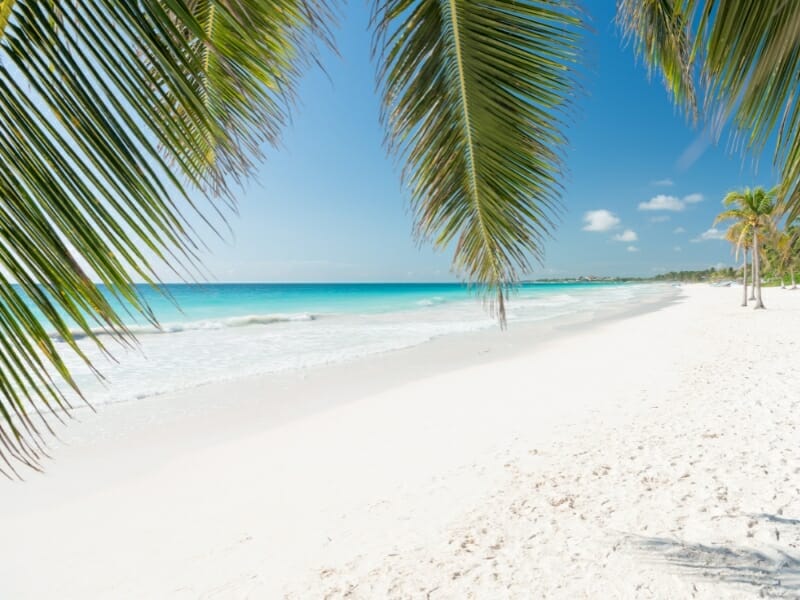 tropical beach Tulum Mexico