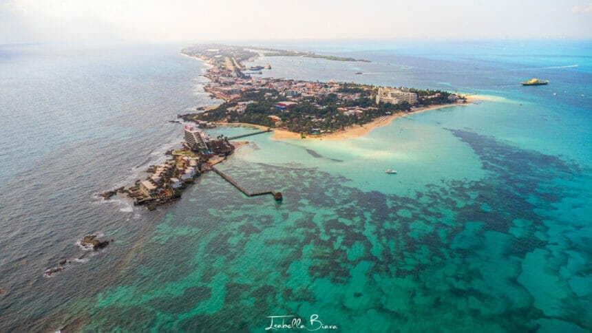 Isla MUjeres aerial view