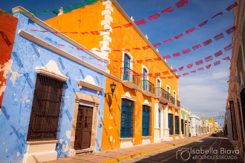 Colorful street in a Mexican town